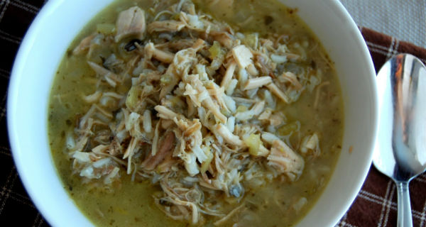 Суп рисовый с курицей и грибами
