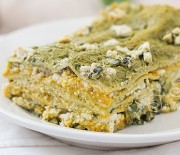 Лазанья с курицей, тыквой и песто